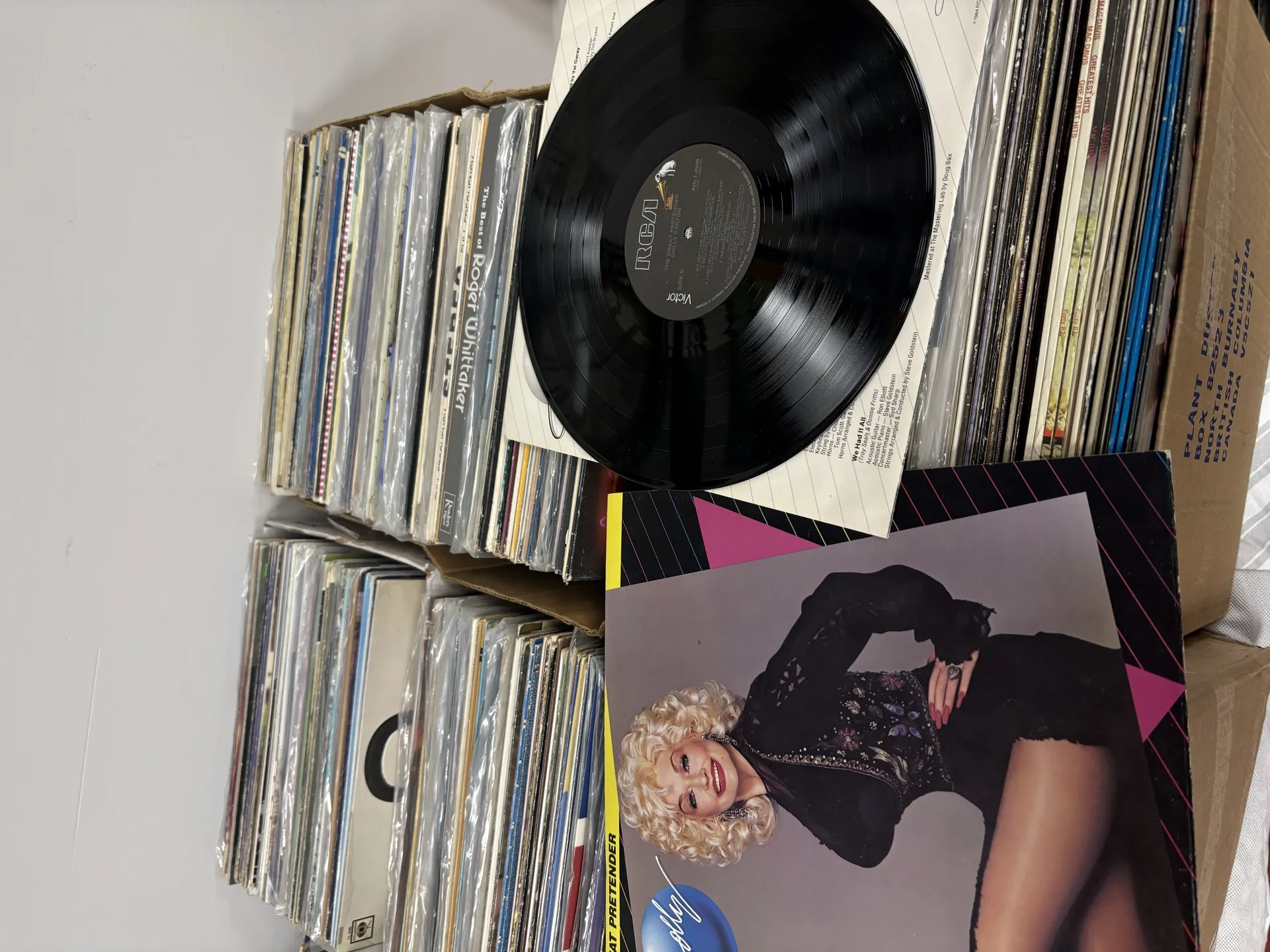 Vintage vinyl records collection