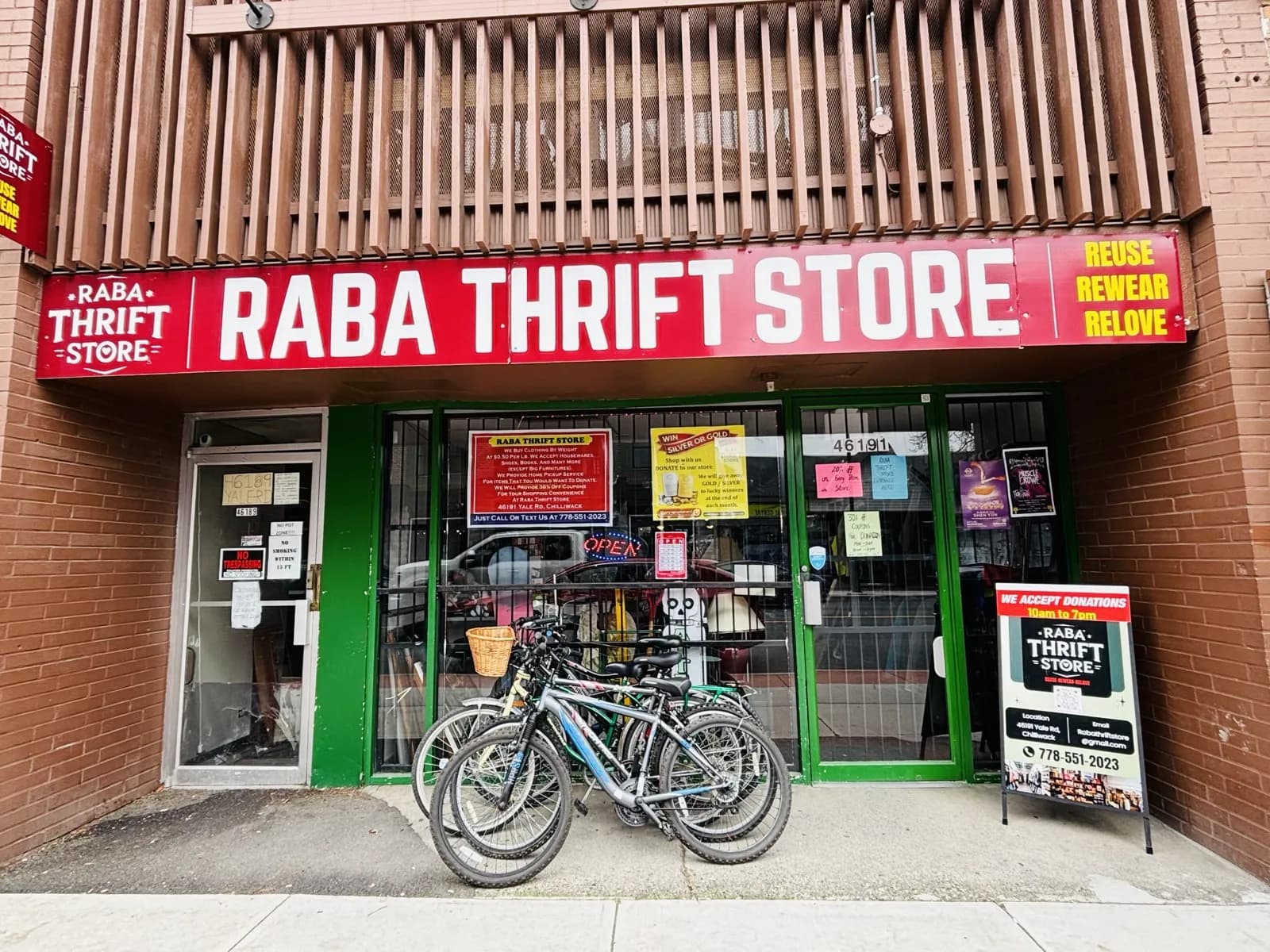 Raba Thrift Store storefront
