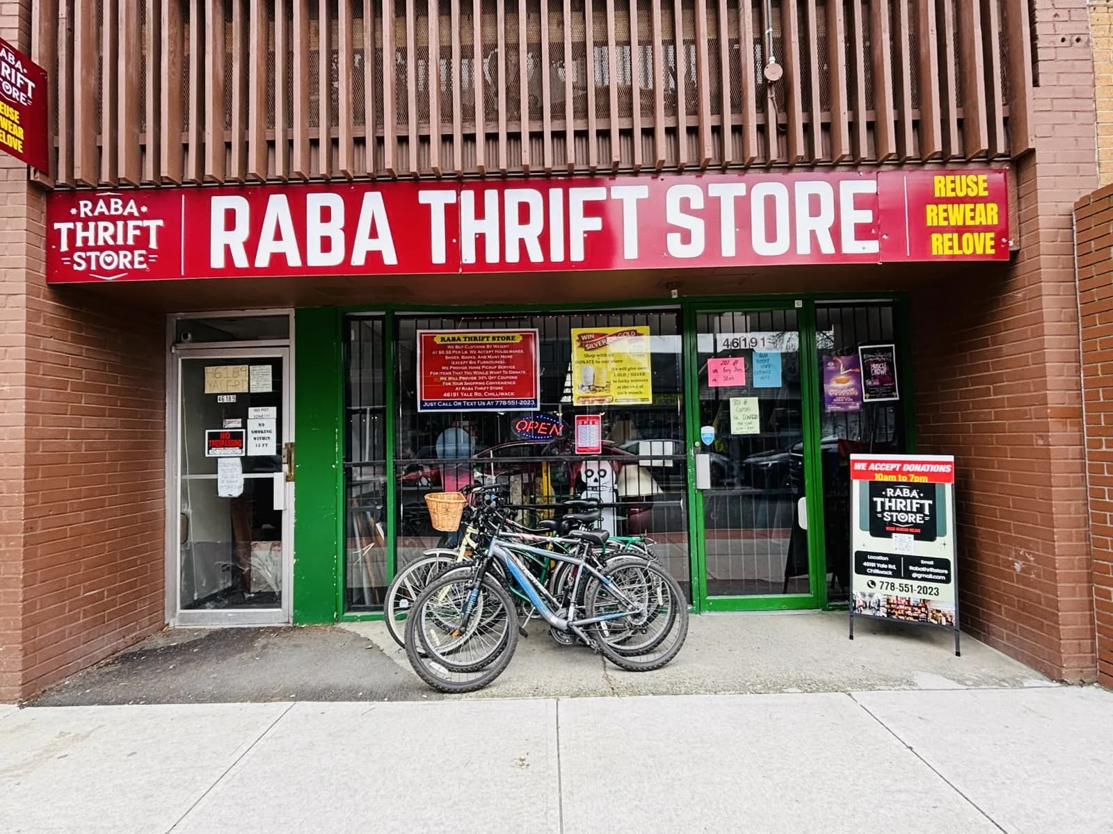 Raba Thrift Store storefront